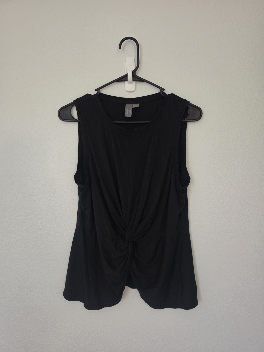 Sweaty Betty Black Sleeveless Twist-Front Tank